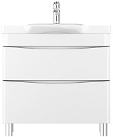 Am.Pm Тумба с раковиной Like 80 напольная, белый, глянец